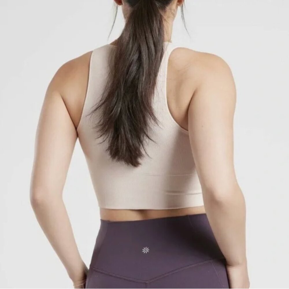 Athleta Aurora Seamless Crop‎ Rib Tank Size Small - Picture 3 of 6